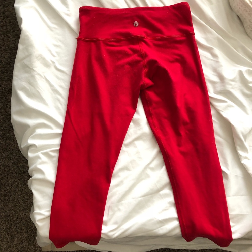 Red Lululemon Leggings